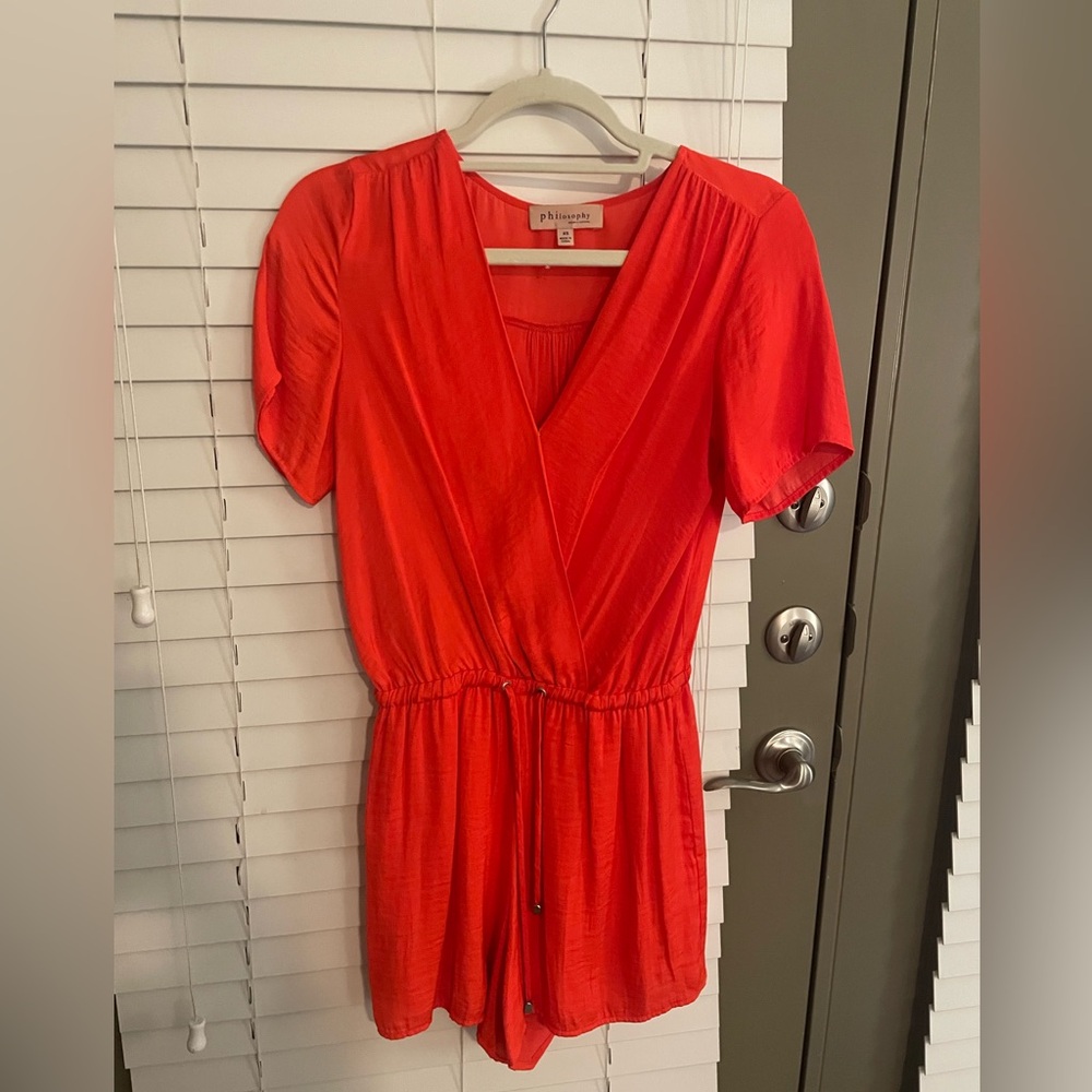 Bright Orange Philosophy romper size XS